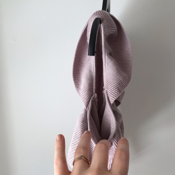 ✨She + Sky Dusty Lilac Crop Ruffle Sweater Top - Picture 5 of 7